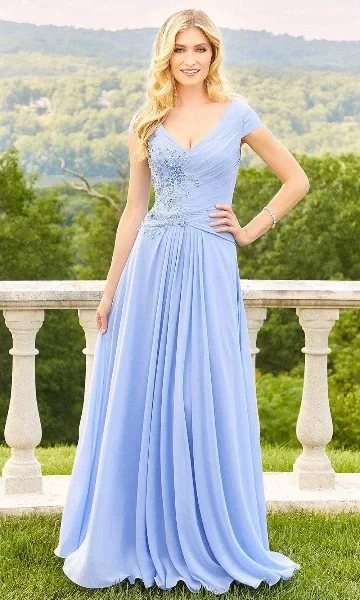 Mori Lee 72510 - V-Neck A-Line Long Dress - Now 49% Off!