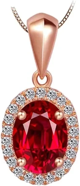 Womens Necklaces Simple, Rose Gold Necklace Vintage with 18K Luxurious Ladies Necklace Gift