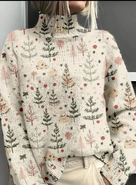 Loose Mock Neck Vintage Sweatshirt - 20% Price Drop!