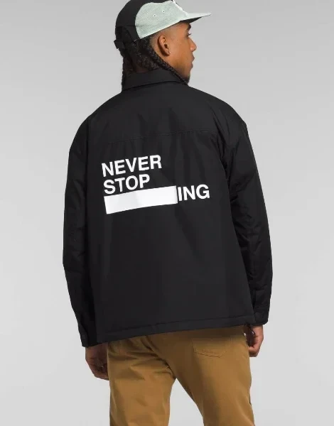 The North Face back print coach jacket in black - 65% Off Today!