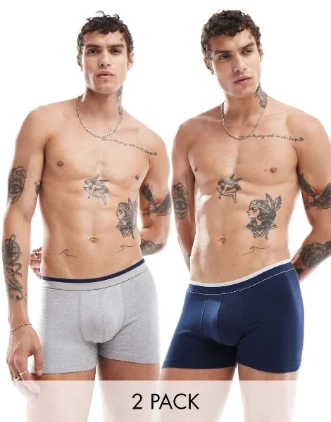 ASOS DESIGN 2 pack trunks with contrast tipping in multiple colors - 60% Price Drop!