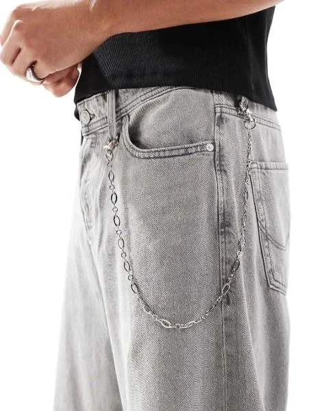 ASOS DESIGN jeans chain in silver tone - Save 23% Today!