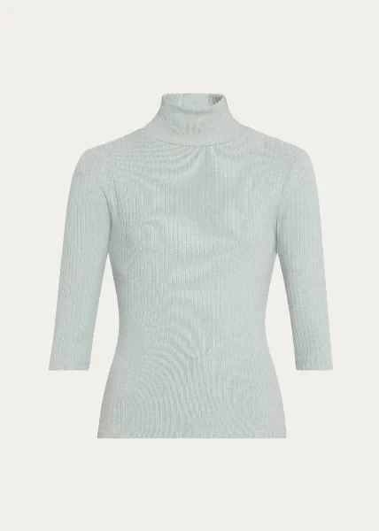 Ribbed Turtleneck Top - Now 60% Off!