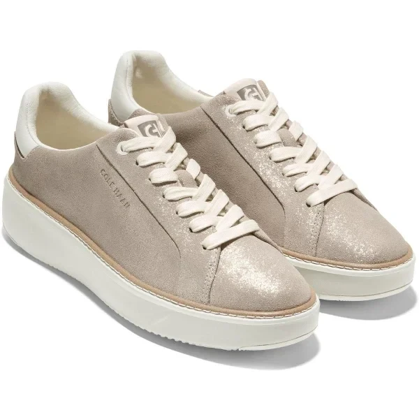Cole Haan Womens Topspin Suede Glitter Casual and Fashion Sneakers - 62% Off Today!