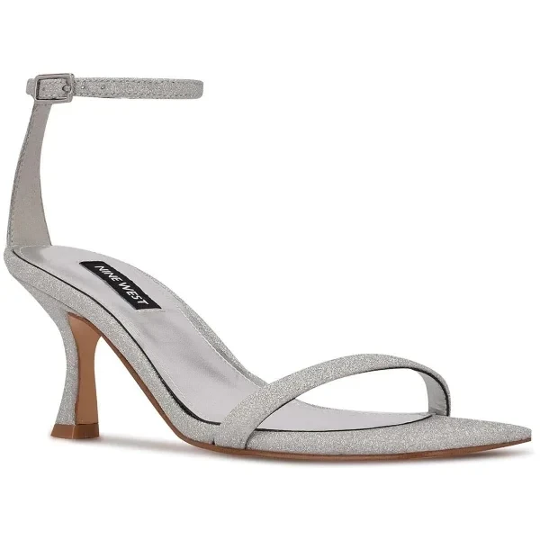 Nine West Womens RIPE3 Open Toe Ankle Strap Pumps