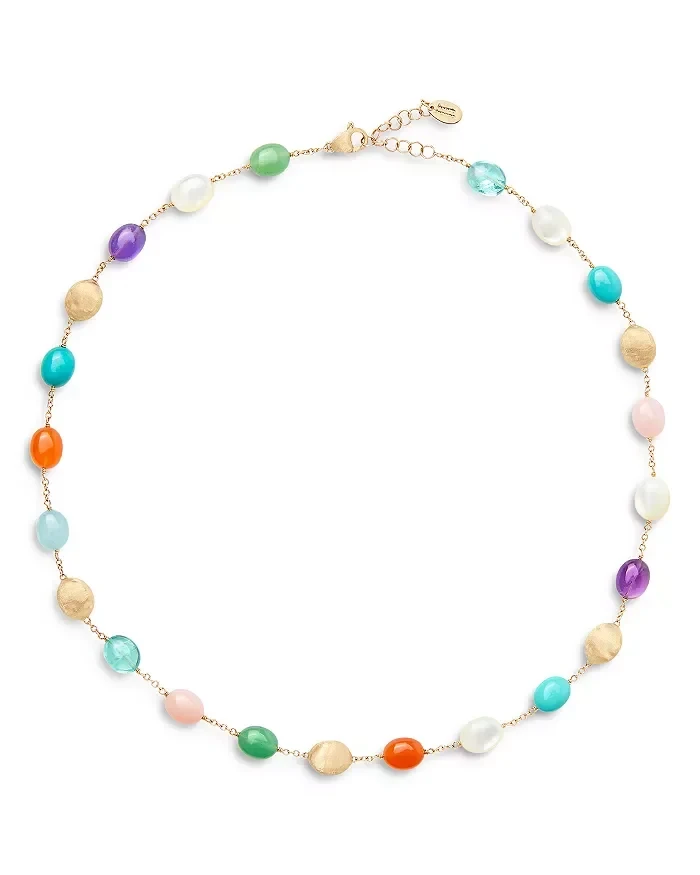 18K Yellow Gold Siviglia Multi Stone Collar Necklace, 16.5" - Exclusive - 20% Price Drop!