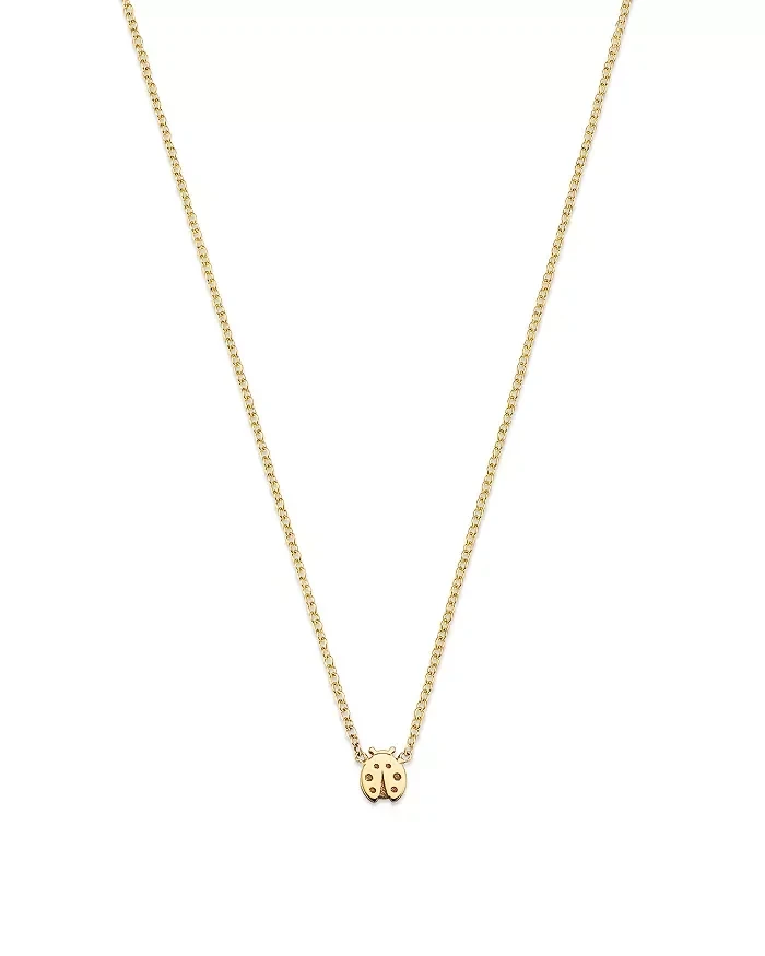 Zoe Chicco 14K Yellow Gold Itty Bitty Symbols Ladybug Pendant Necklace, 14-16" - 20% Price Drop!
