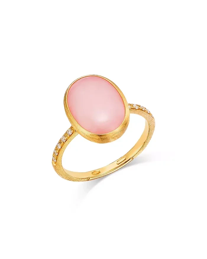 18K Yellow Gold Siviglia Opal & Diamond Oval Ring - Exclusive - Now 20% Off!