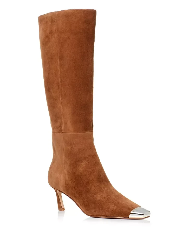 Women's Orion Suede Cap Toe High Heel Boots - Exclusive - Now 25% Off!