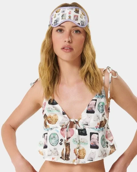 BB x Ashley Williams Kitten Print Luxury Satin Eye Mask - Save $2800 Today!