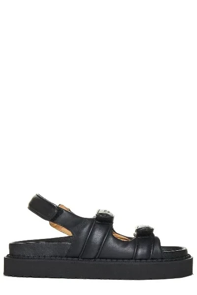 Isabel Marant Touch-Strap Logo Embossed Sandals - Save 50% Today!