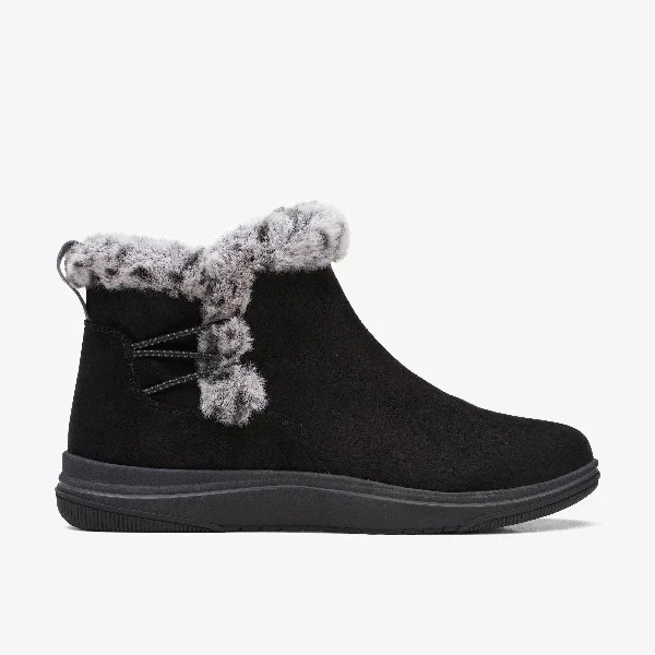 WOMENS Breeze Fur Black Ankle Boots | Clarks US - Save 47% Today!