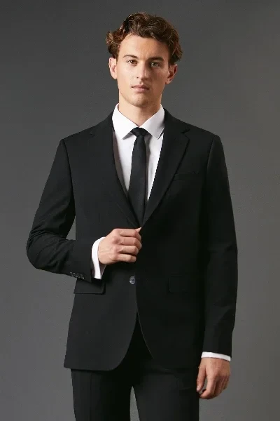 Black Slim Fit Essential Suit Jacket - Save 25% Today!