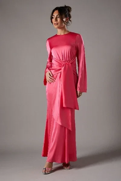 Satin Tie Waist Gown - Save $4517 Now!