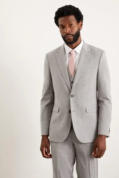Light Grey Slim Fit Essential Suit Jacket - Save 25% Today!