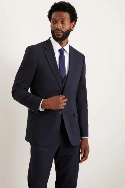 Navy Tailored Fit Essential Suit Jacket - 25% Off Limited Time!