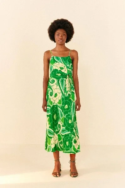 Tropical Groove Circle Cut Out Midi Dress - Save $13500 Now!
