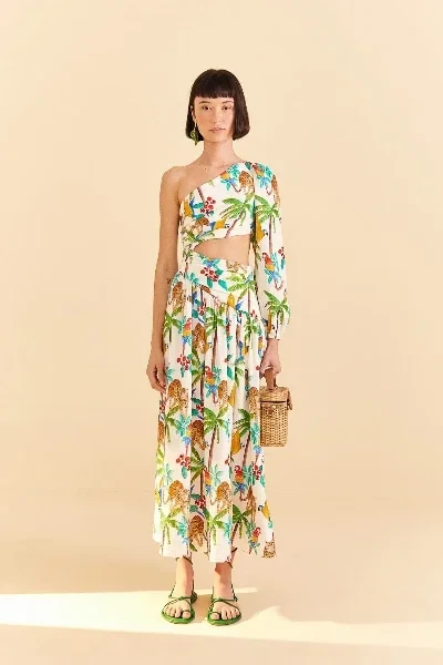 Tropical Paradise One Shoulder Midi Dress - Save $14400 Today!