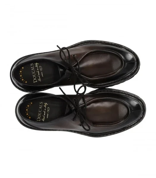 DOUCAL'S DARK BROWN DERBY LACE UP