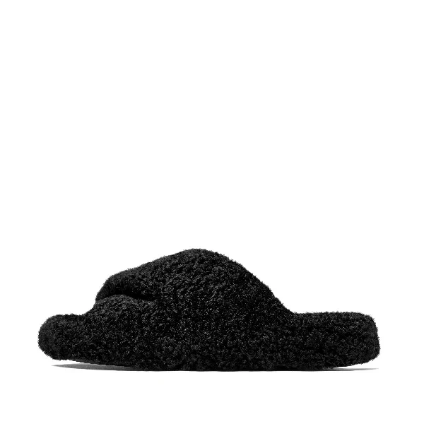 IQUSHION D-LUXE Padded Teddy Cross Slides - 46% Price Drop!
