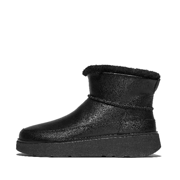 GEN-FF Ultra-Mini Shearling-Lined Leather Boots - 30% Off Today!