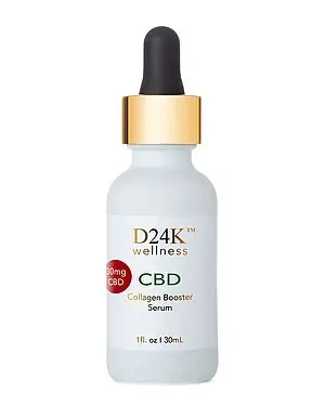 D24K 1oz High Potent CBD Infused Collagen Booster Treatment Facial Serum 30MG