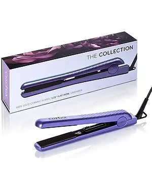 Cortex International The Collection - 1.25" 100% Solid Ceramic Ionic & Far-Infrared Technology Flat Iron