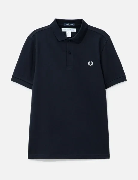 CDG Shirt X Fred Perry Short Sleeve Polo "Freedom is energy" - Now 40% Off!
