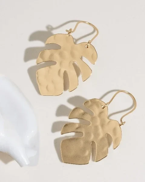 Tropical Leaf Hoops - Now 24% Off!