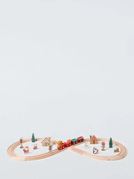 Christmas Wooden Train Set