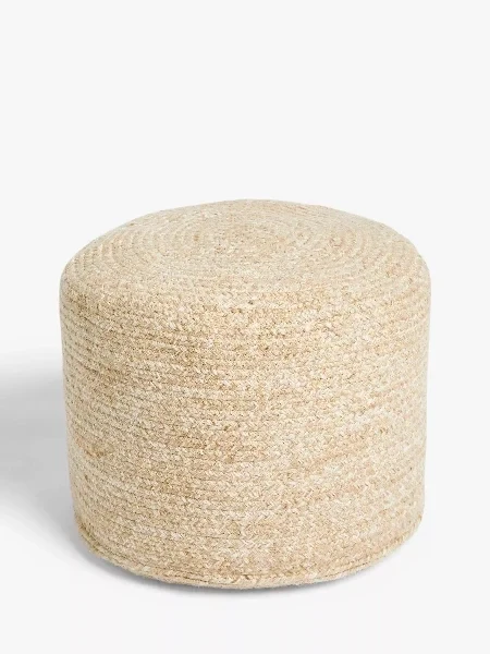 Jute Effect Outdoor Pouffe, Natural - Save $2200 Today!