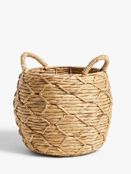 Patterned Weave Water Hyacinth Planter - 20% Price Drop!