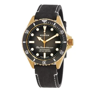 Edox SkyDiver Military Special Edition Automatic Black Dial Men's Watch 80115 BRZN NDR - 76% Off Today!