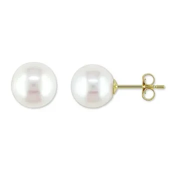AMOUR 8 - 8.5 Mm Cultured Freshwater Pearl Stud Earrings In 10K Yellow Gold - Save $5901 Today!