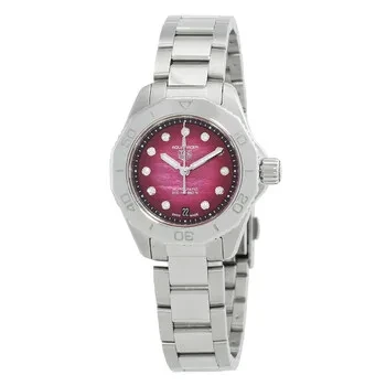 Tag Heuer Aquaracer Professional 200 Automatic Diamond Red Dial Ladies Watch WBP2414.BA0622