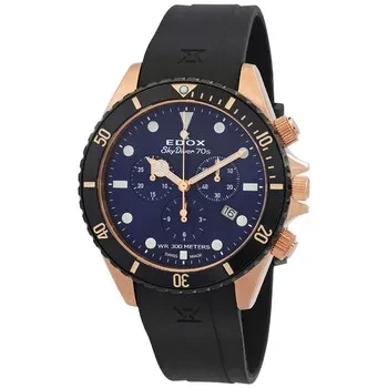 Edox Skydiver Chronograph Quartz Blue Dial Men's Watch 10238 37RNNCA BUI - 78% Off Limited Time!