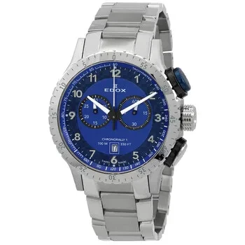 Edox Chronorally 1 Chronograph Quartz Blue Dial Men's Watch 10114 3NBU BU - Now 75% Off!