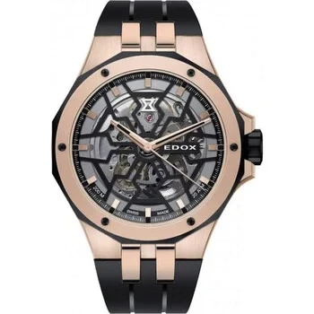 Edox Delfin Mecano Automatic Black Skeleton Dial Men's Watch 85303 357RN NRN - 40% Off Limited Time!