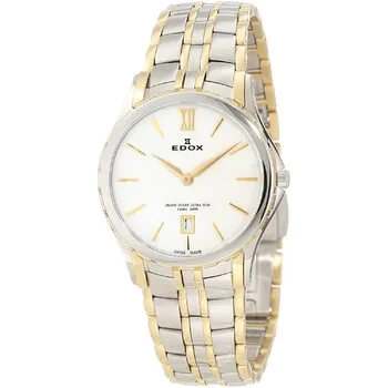 Pre-owned Edox Grand Ocean Quartz White Dial Men's Watch 27035 357J Bid - Save 59% Today!