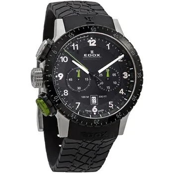 Edox Chronorally Chronograph Quartz Black Dial Men's Watch 10305 3NV NV - Save $94001 Today!