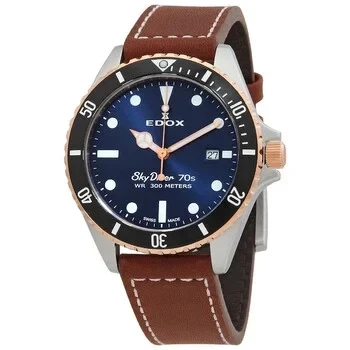 Edox SkyDiver Quartz Blue Dial Men's Watch 53017 357RNC BUI - 78% Price Drop!