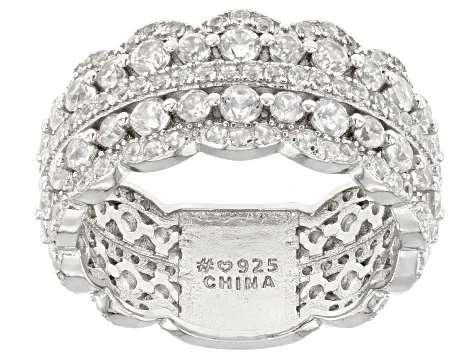 White Zircon Rhodium Over Sterling Silver Ring 3.27ctw - Save $6750 Today!