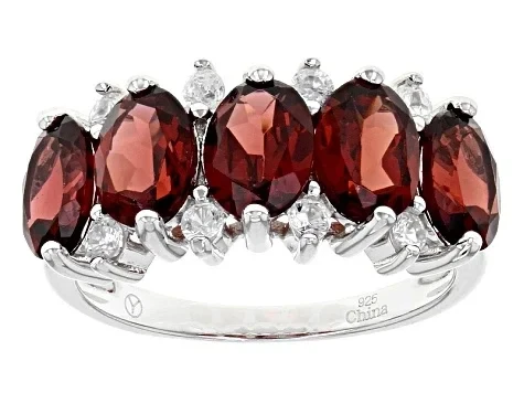 Red Garnet Rhodium Over Sterling Silver Ring 5.35ctw - Save $15201 Today!