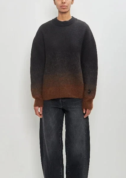 Alpaca Merino Wool Knit Jumper — Chocolate Ombre - Save $15700 Now!
