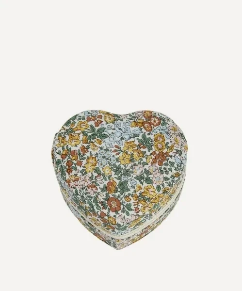 Penstemon Road Tana Lawn™ Cotton Heart Jewellery Box