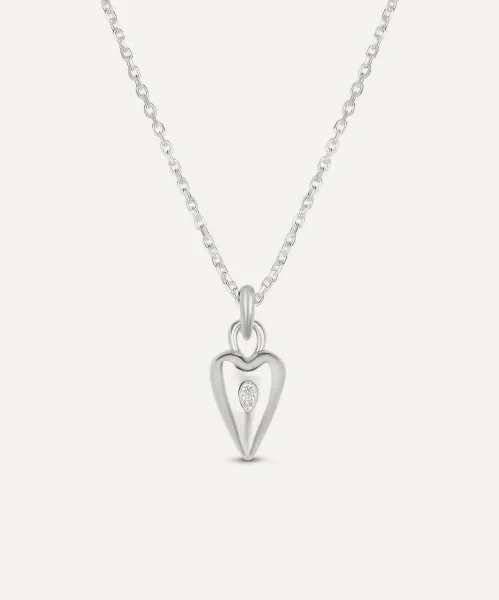 Sterling Silver My World Heart Charm Pendant Necklace - 20% Price Drop!