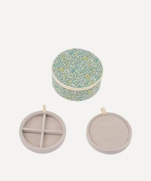 Katie and Millie Tana Lawn™ Cotton Round Jewellery Box