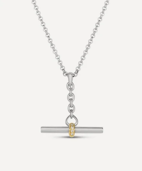 Sterling Silver My World T-Bar Pendant Necklace - Save $5200 Now!