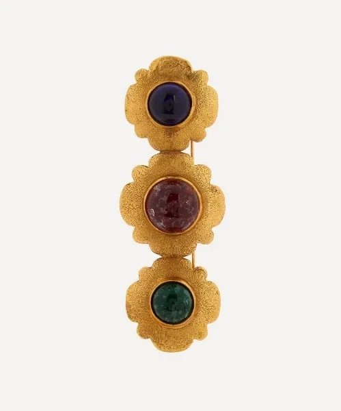1980’s Chanel Gilt Faux Sapphire Ruby and Emerald Brooch - Save $55500 Today!