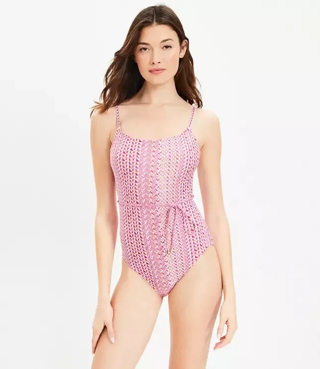 LOFT Beach Belted One Piece Swimsuit - 75% Off Limited Time!